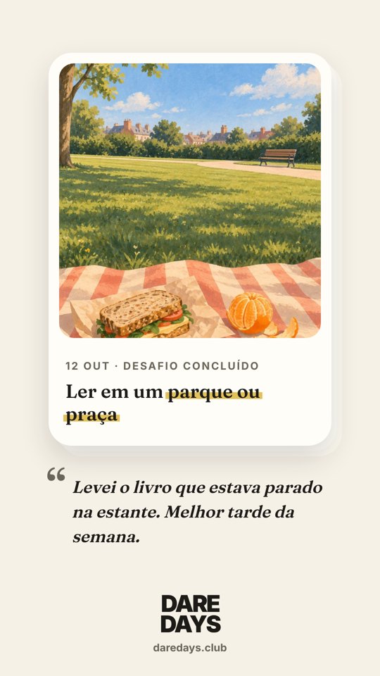 Imagem com foto e anotação para compartilhar